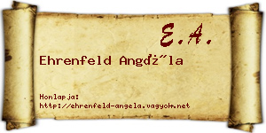 Ehrenfeld Angéla névjegykártya